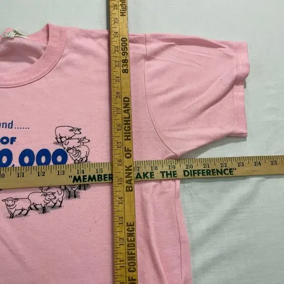 Rare VTG 80s New Zealand T-Shirt, Pink, Size M, Made in New Zealand, Seabreeze - Picture 3 of 6